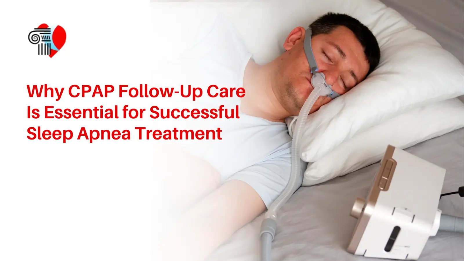 Patient discussing CPAP machine settings and mask fit during a follow-up consultation with a sleep specialist.